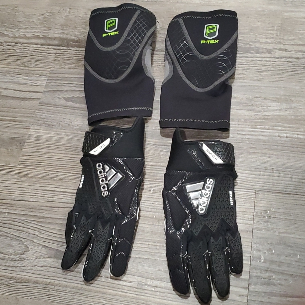 Adidas Football Receiver Gloves with Elbow Pads Size Small
